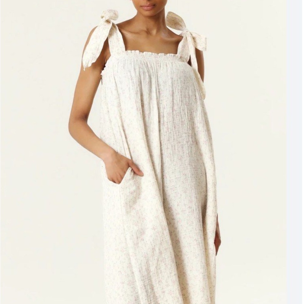 NOTHING FITS BUT Floral Muslin Jumpsuit in Peach Rose